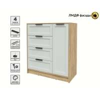 Тумба Тренд КТ-Т90 (Дуб золотой ЛДСП/ Грэй ЛМДФ) Ш900 В1020 Г451